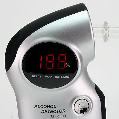 Alcohol tester ACE AL6000 with semiconductor sensor + 25 mouthpieces & calibration voucher