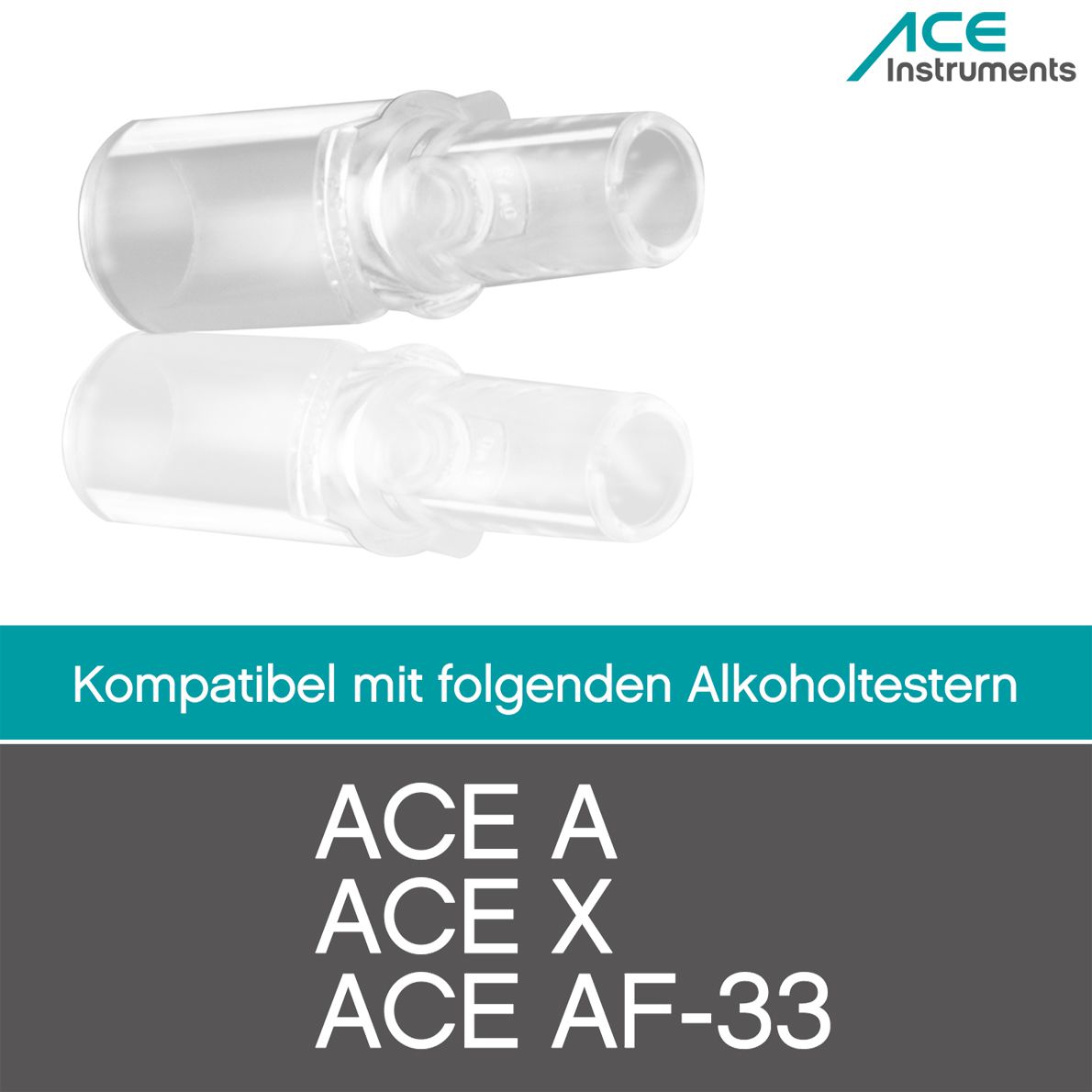 ACE Alkotester-Mundstücke für ACE A, AF-33 & X - Mundstück-Vorratspackung Alkoholtester - 100 Stück