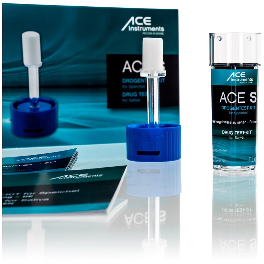 ACE S Drogentest-Kit (Speicheltest zur Bestimmung von Drogen wie z.B. Speed, Kokain, THC, Marihuana)