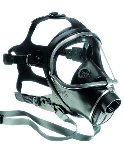 Dräger full face mask X-plore 6530 made of EPDM, with triplex lens, black with stainless steel frame, Rd40 (EN 148-1)