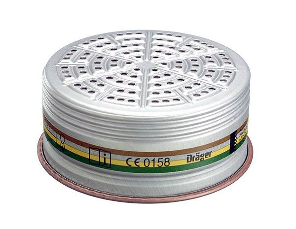 Dräger respiratory protection gas filter Rd90 connection, 990 - A1B1E1K1 - not for Combitox masks