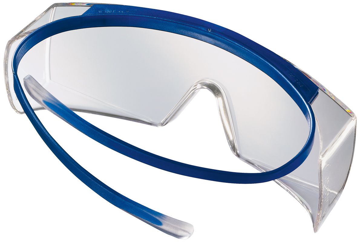 uvex super OTG UV-400-Vollsichtbrille - EN 166/170 - supravision excellence - Klar/Blau