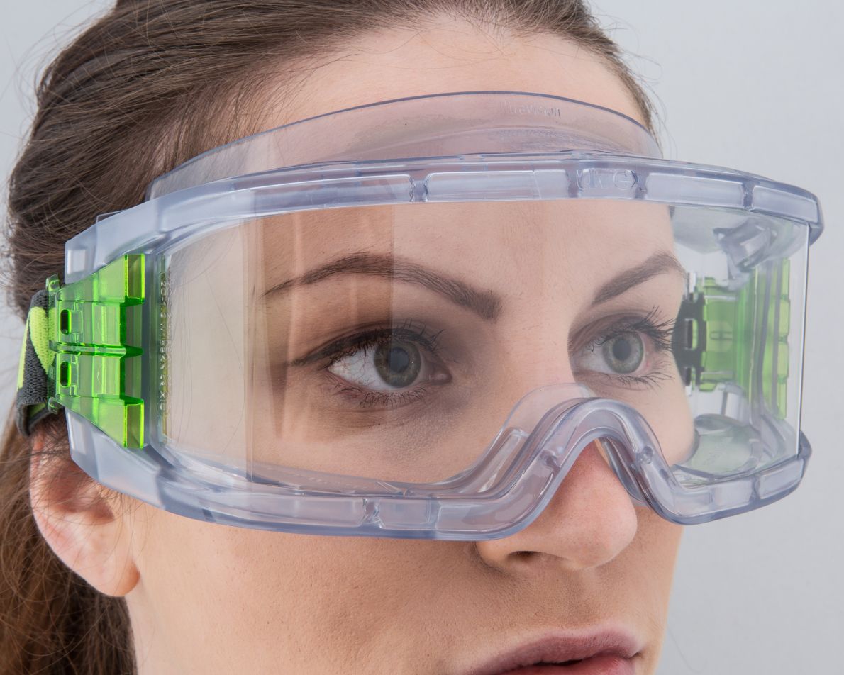 Uvex Vollsichtbrille 9301 ultravision, grün/grau, Scheibe: farblos, Schutz: 2-1,2