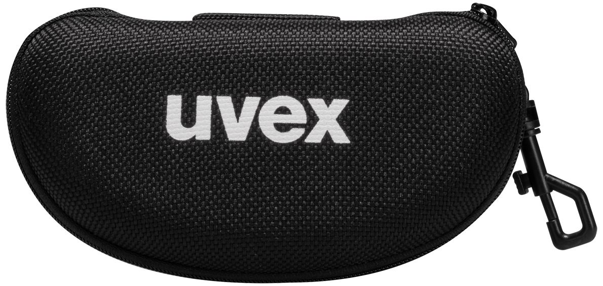 uvex Hardcase - Hartschalen-Brillenetui für Ihre Schutzbrille - Schwarz-Weiß