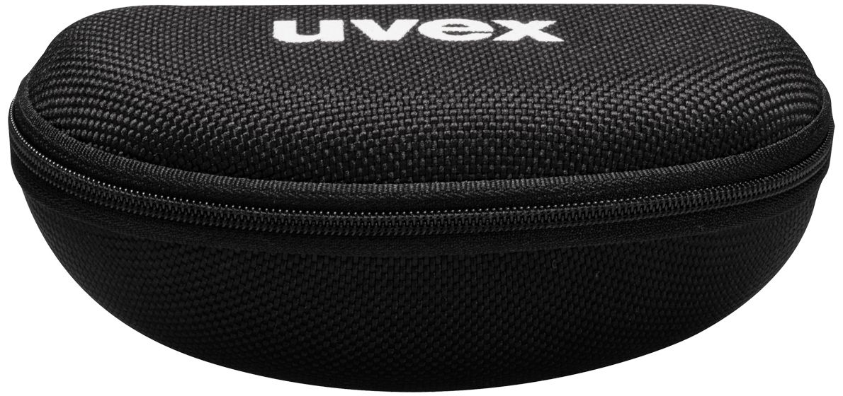 uvex Hardcase - Hartschalen-Brillenetui für Ihre Schutzbrille - Schwarz-Weiß