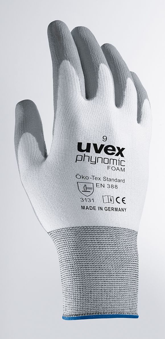 1 Paar uvex Safety phynomic foam, Allround-Schutzhandschuh für Trockenbereiche, Größe 06/XS
