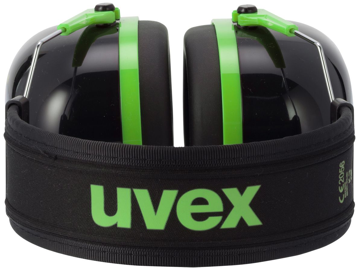 Uvex Kapselgehörschutz uvex K1, SNR, 28 dB, Farbe, schwarz-lime, sehr leicht, gepolstert
