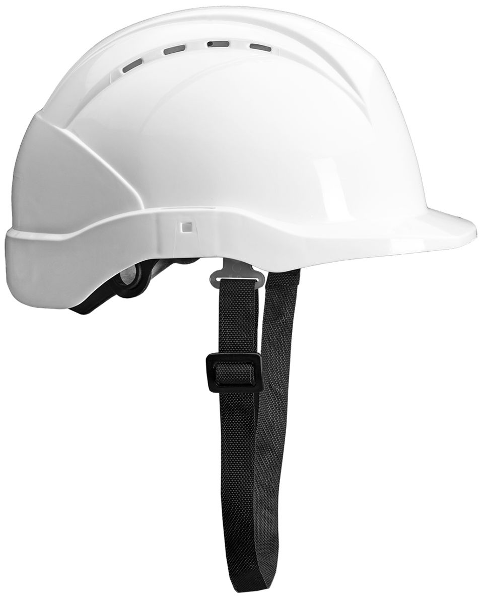 ACE Patera Bauhelm - Robuster Schutzhelm für Bau & Industrie - EN 397 - mit einstellbarer Belüftung - Weiß