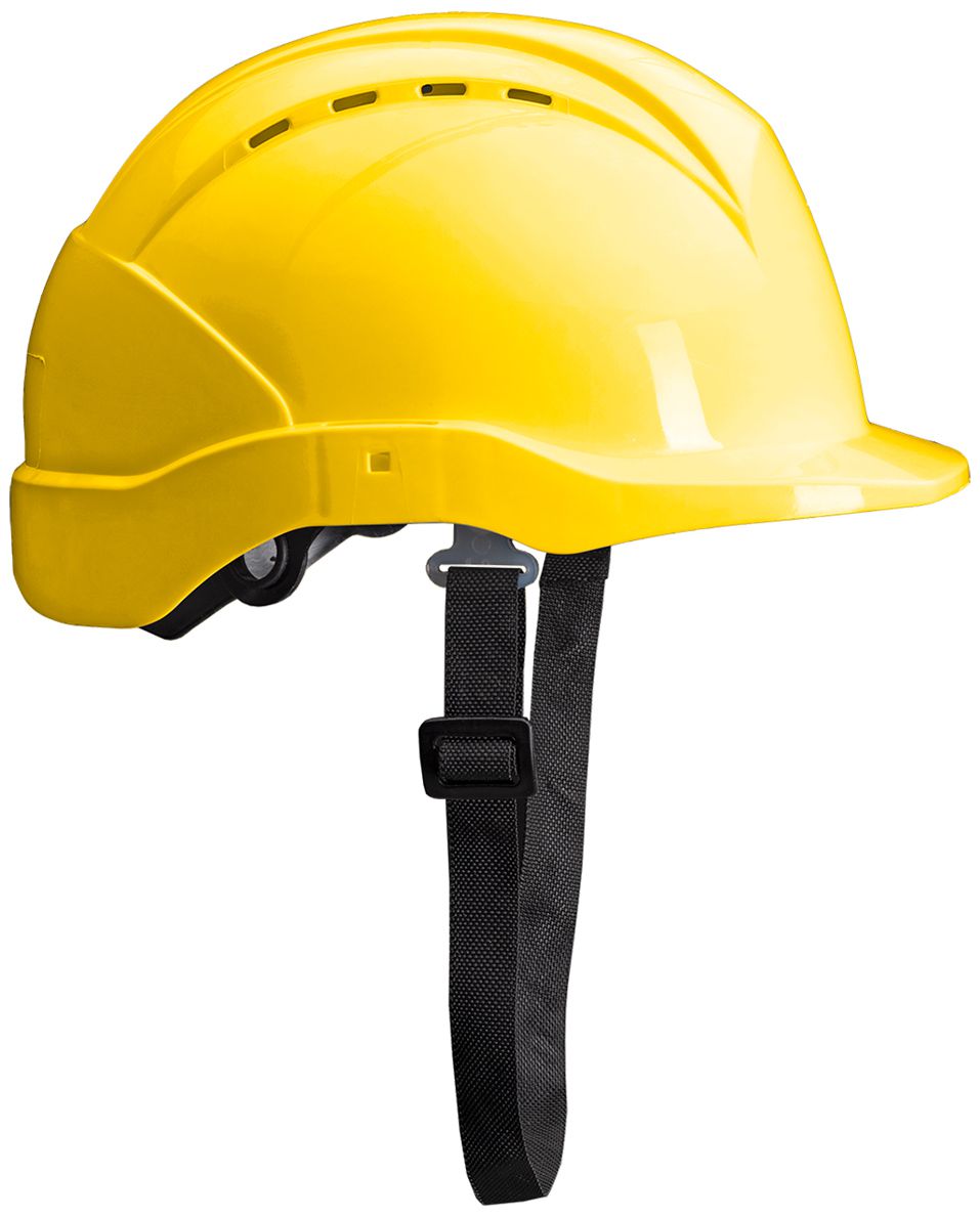 ACE Patera Bauhelm - Robuster Schutzhelm für Bau & Industrie - EN 397 - mit einstellbarer Belüftung - Gelb