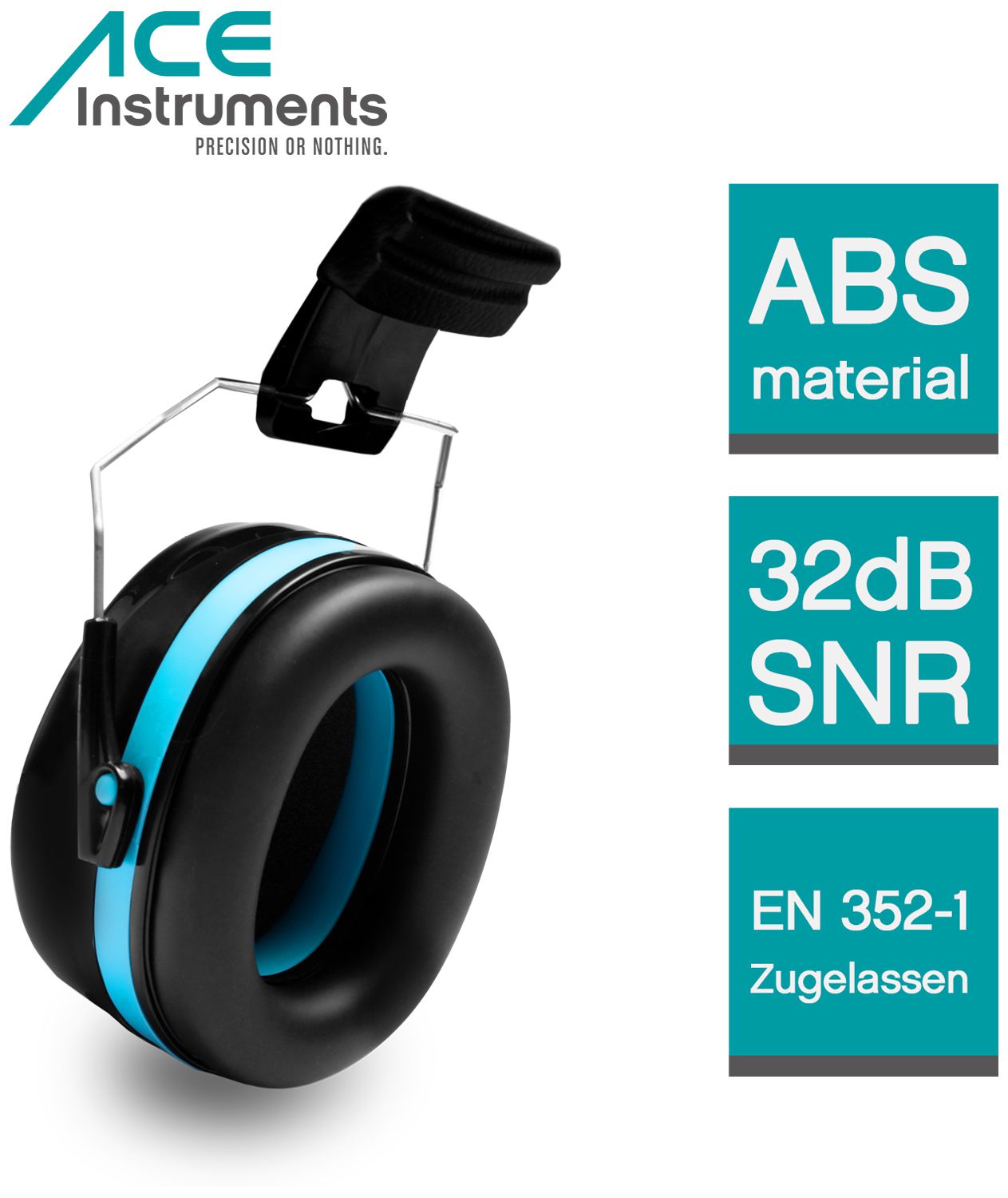 ACE Mute Kapsel-Gehörschutz - passiver Gehörschützer mit 32 dB SNR - perfekt für Bau & Industrie