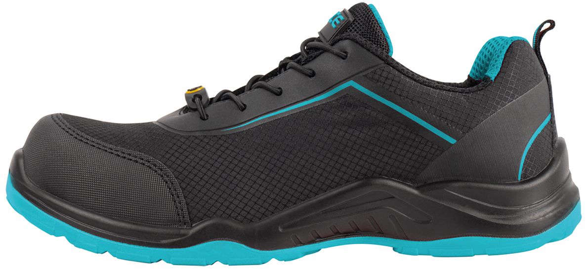 ACE Sapphire S1-P-Arbeits-Sneakers - mit Kunststoffkappe - Sicherheits-Schuhe für die Arbeit  - Schwarz/Blau - 44