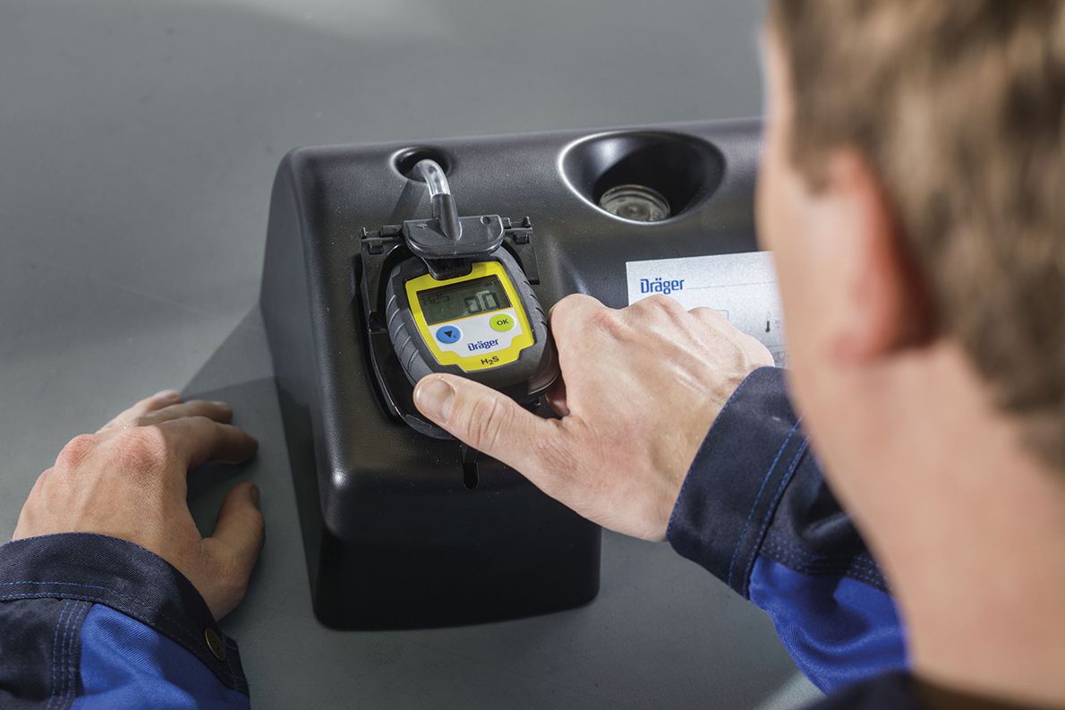 Dräger Pac 6000 single gas detector - with CO, H2S, O2 or SO2 sensor - with real-time display - 2 years runtime