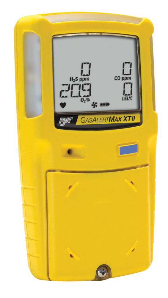 Honeywell BW - GasAlertMax XT II - Gas-Warngerät für UEG (CH4), O2, H2S, CO - mit Akku- und Ladetechnik - integrierter Pumpe - Farbe gelb