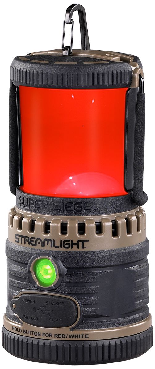 Streamlight Super Siege Lampe - extrem robuste & wasserfeste Outdoor-Laterne - taktische Leuchte mit 1.100 Lumen - Braun