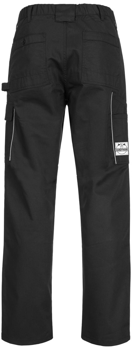 ACE Handyman Men's Cargo Trousers - Waistband Trousers for Work - Black - 68