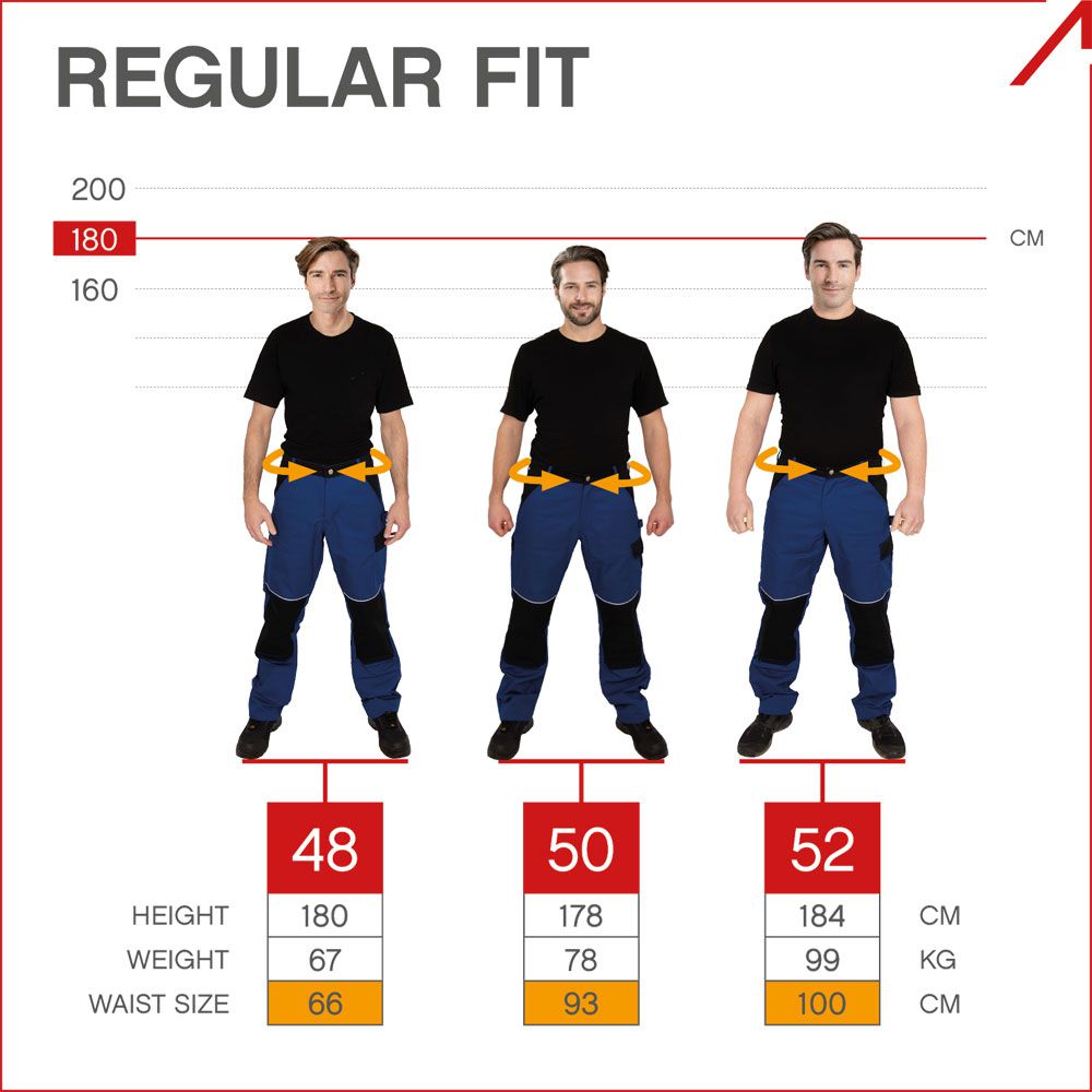 ACE Handyman Men's Cargo Trousers - Waistband Trousers for Work - Black - 68