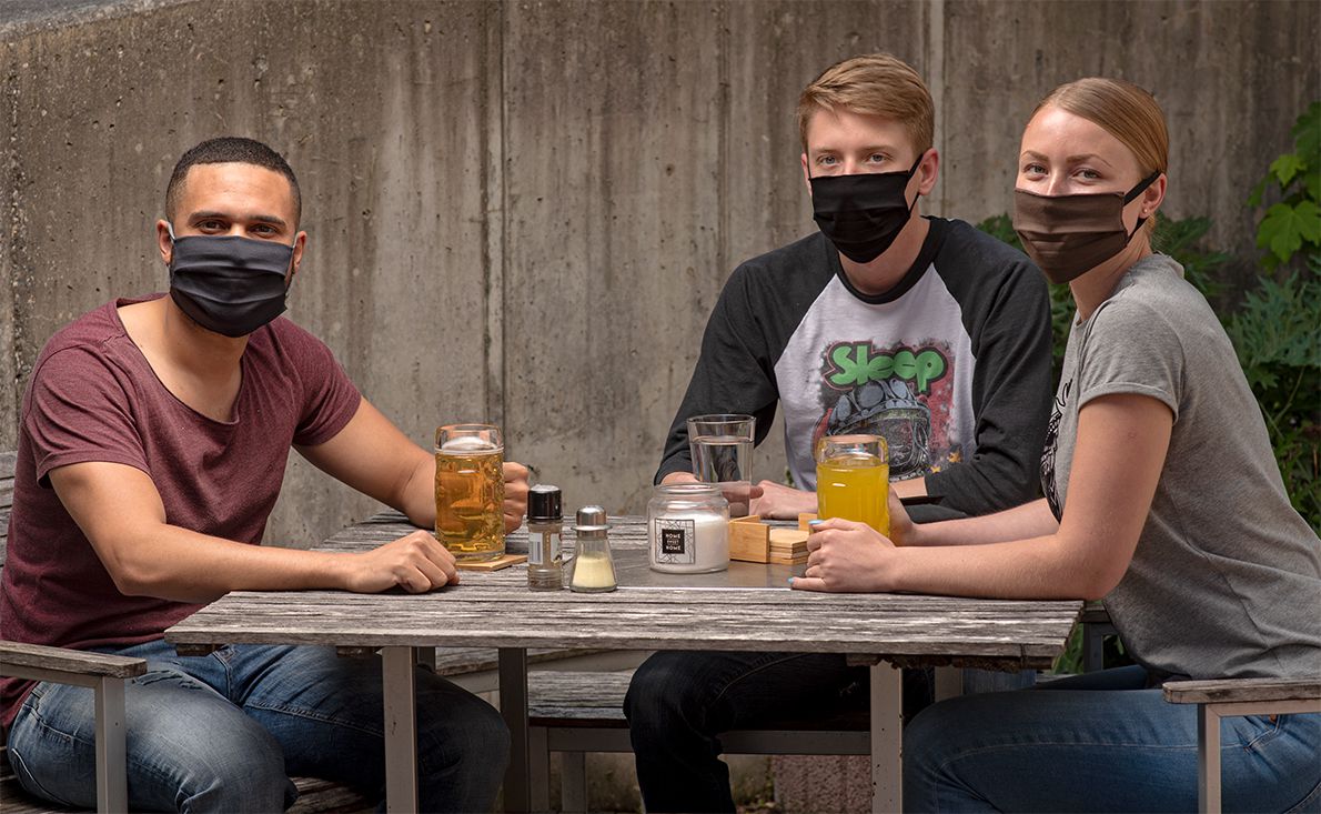 ABVERKAUF: 3 Stück ACE Community-Masken - Waschbare Mehrweg-Baumwollmaske für Privatpersonen