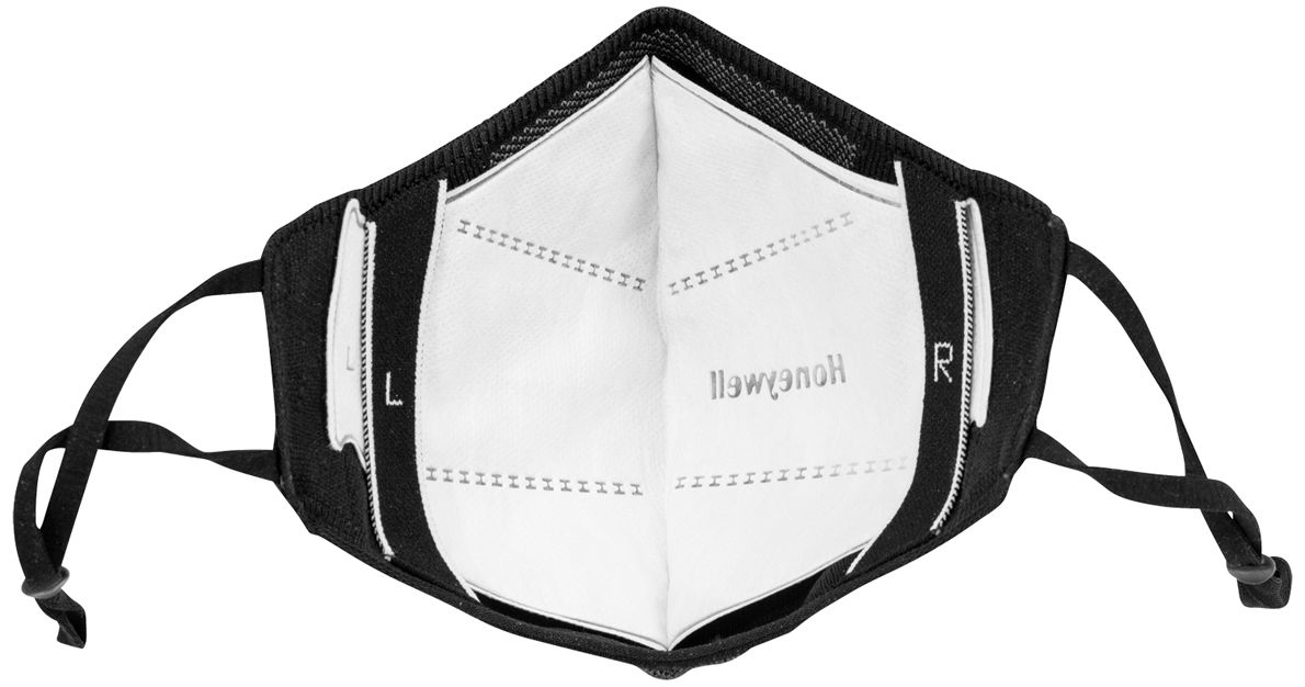 ABVERKAUF: Honeywell Community-Maske + 12 Filter - Strick-Material - Wiederverwendbar & Waschbar