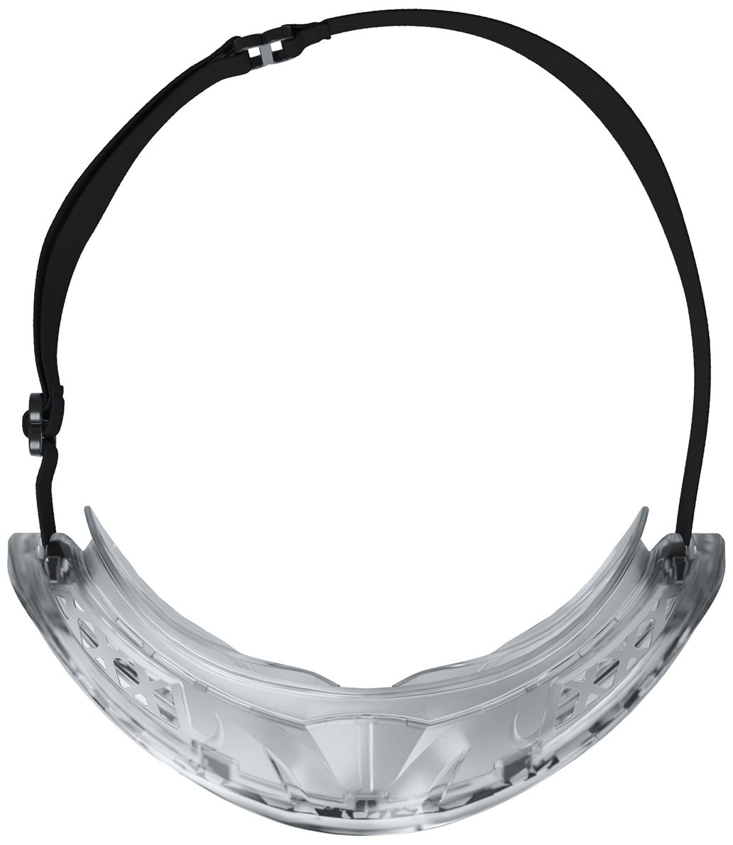 Hellberg Neon Taktische Vollsicht-Schutzbrille - für Brillenträger - kratz- & beschlagfest - EN 166 - Klar/Schwarz-Grau