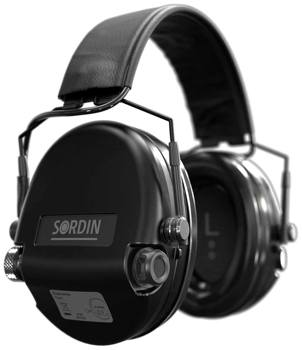 Sordin Supreme MIL SFA Gehörschutz - aktiver Militär-Gehörschützer - 26-32 dB SNR dank Dämmungs-Ring