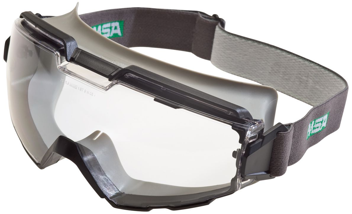 MSA ChemPro Vollsicht-Schutzbrille - für Brillenträger - kratz- & beschlagfest dank OptiRock - EN 166 - Grau/Klar