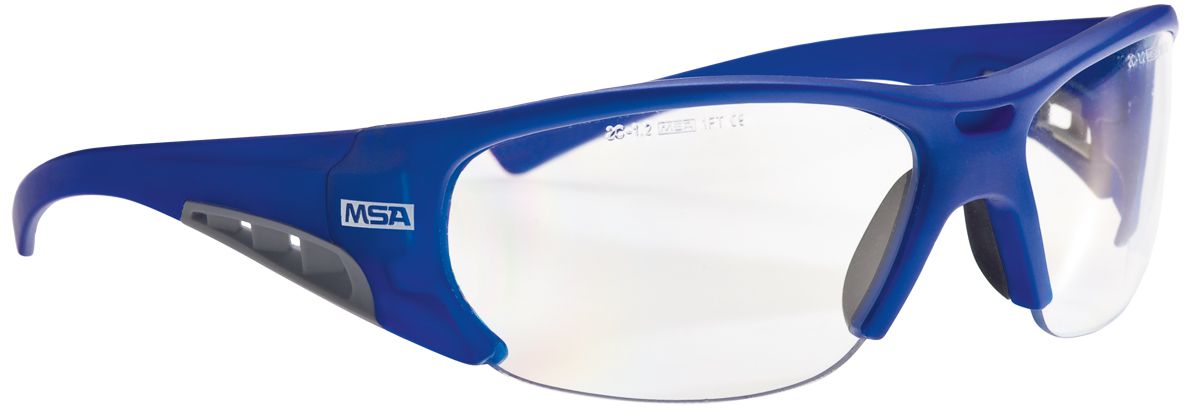 MSA Alternator Schutzbrille - kratz- & beschlagfest dank OptiRock-Beschichtung - EN 166/170 - Blau/Klar
