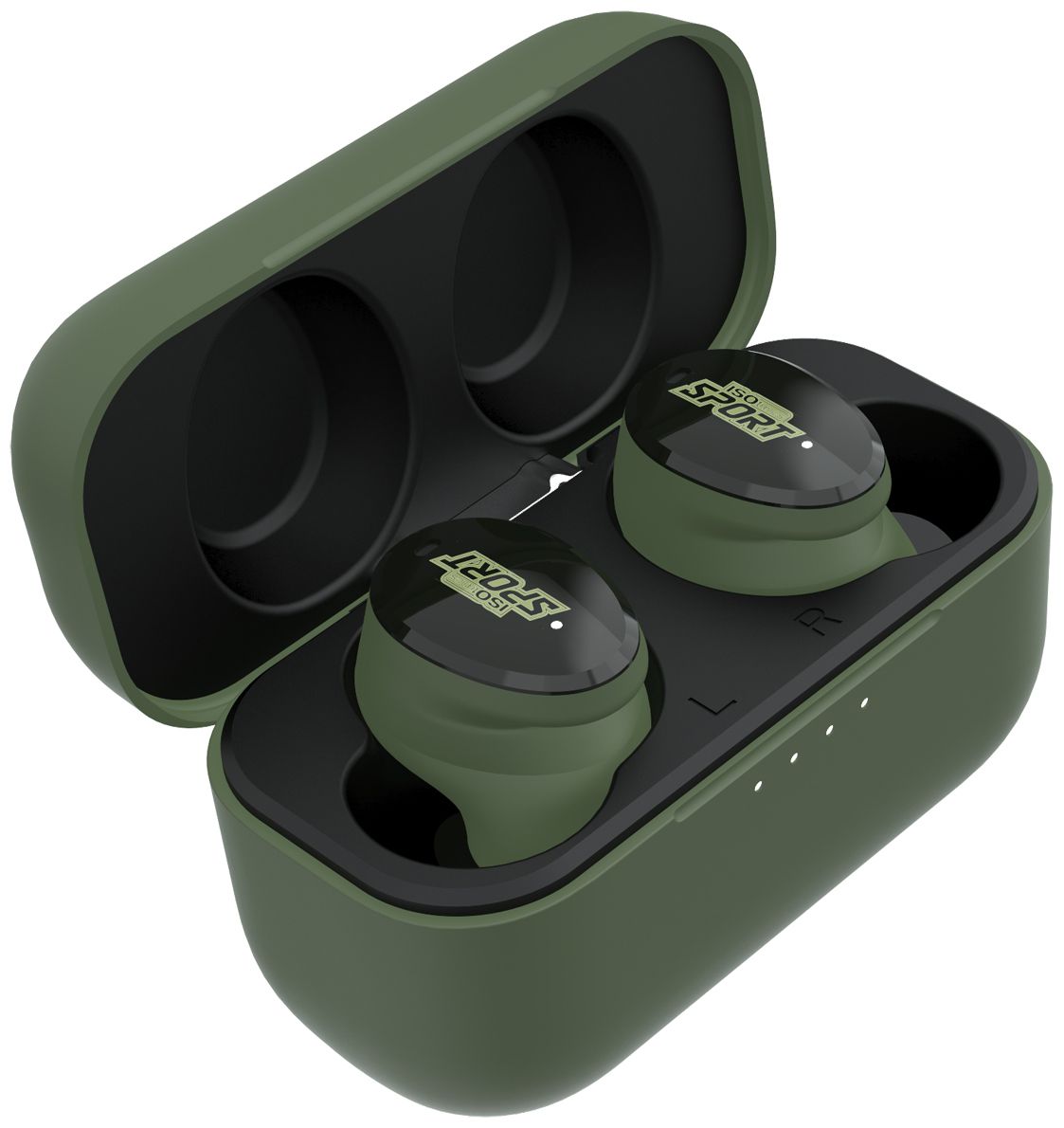 ISOtunes Caliber Headset-Ohrenstöpsel - Bluetooth-Kopfhörer mit Noise Cancelling - SNR: 32 dB - Olivgrün