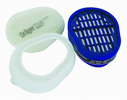 Dräger Partikelfilter X-plore PAD - P2 R - für Atemschutz-Masken mit Bajonett-Anschluss (Pad-Platte und Pad-Kappe wird benötigt...)