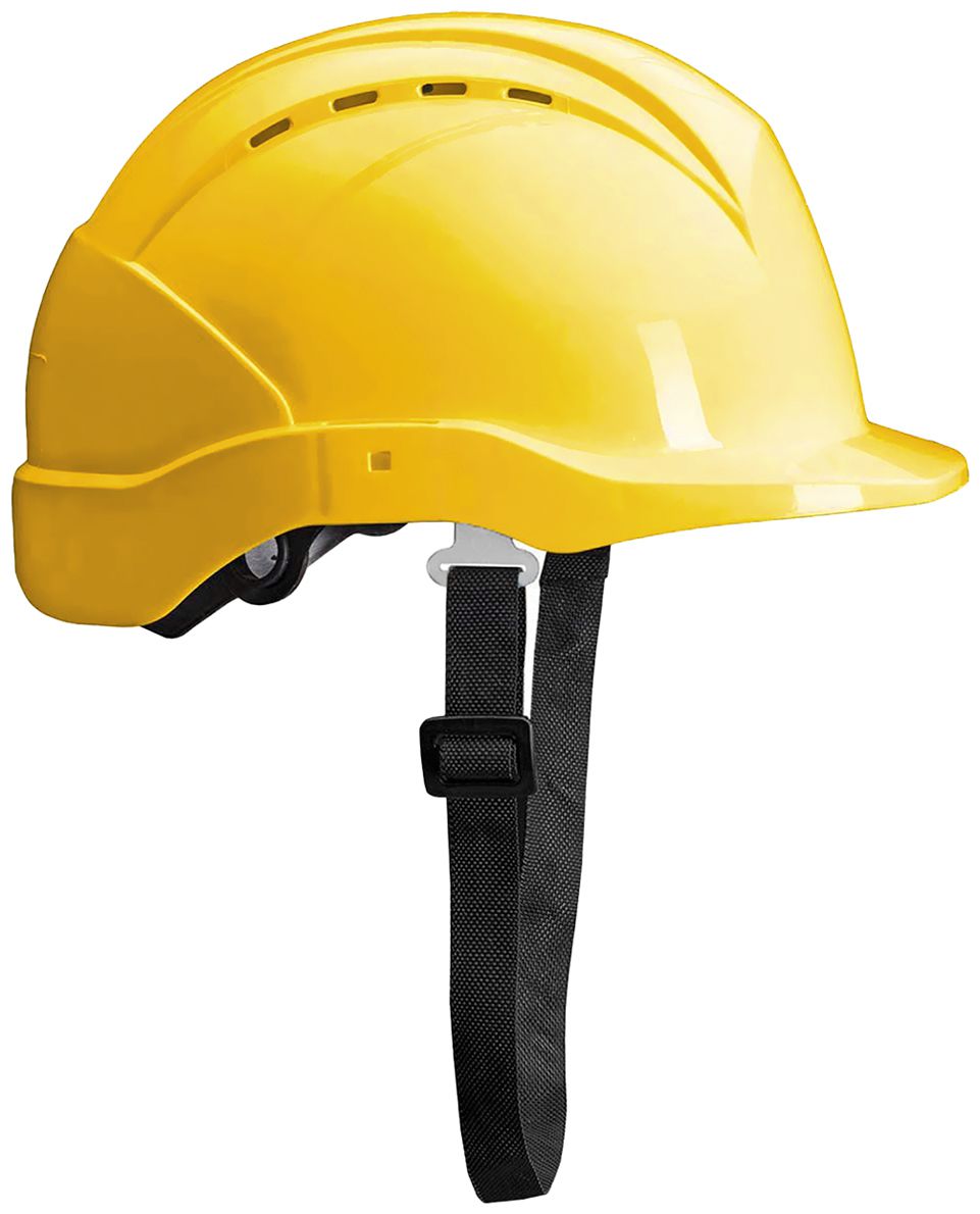 10 ACE Patera Bauhelme - Robuste Schutzhelme für Bau & Industrie - EN 397 - mit einstellbarer Belüftung - Gelb