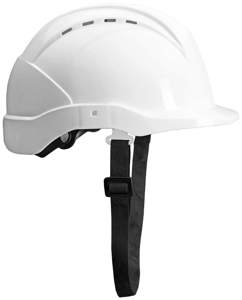 10 ACE Patera Bauhelme - Robuste Schutzhelme für Bau & Industrie - EN 397 - mit einstellbarer Belüftung - Weiß