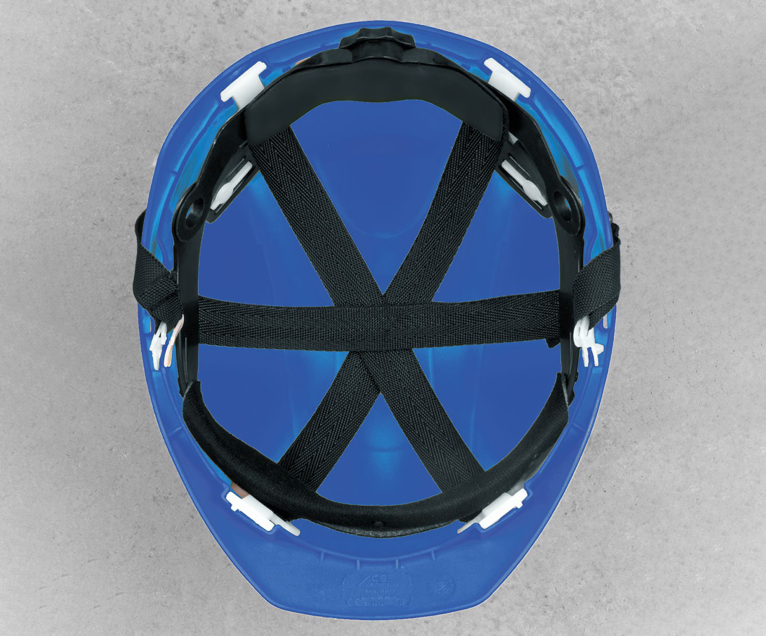 10 ACE Patera Bauhelme - Robuste Schutzhelme für Bau & Industrie - EN 397 - mit einstellbarer Belüftung - Blau