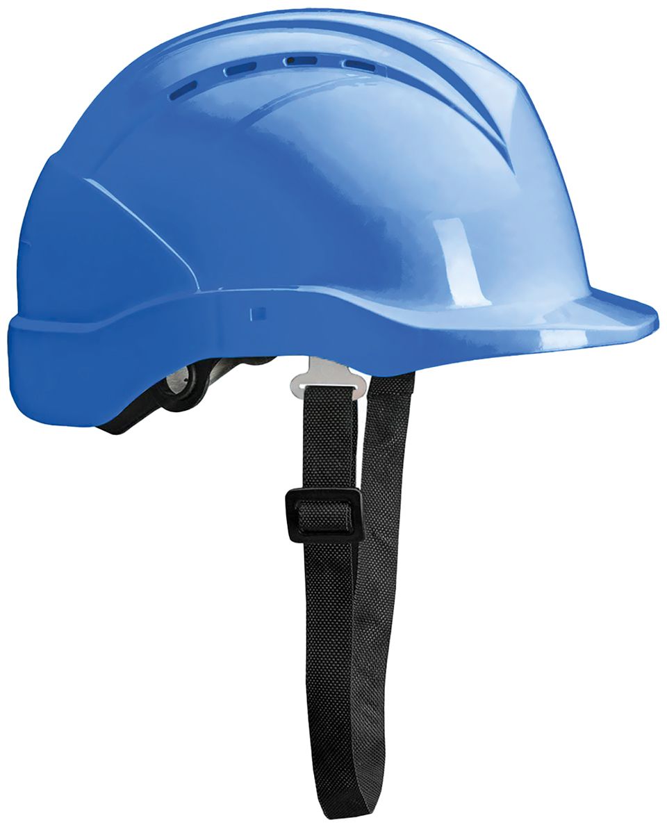 10 ACE Patera Bauhelme - Robuste Schutzhelme für Bau & Industrie - EN 397 - mit einstellbarer Belüftung - Blau