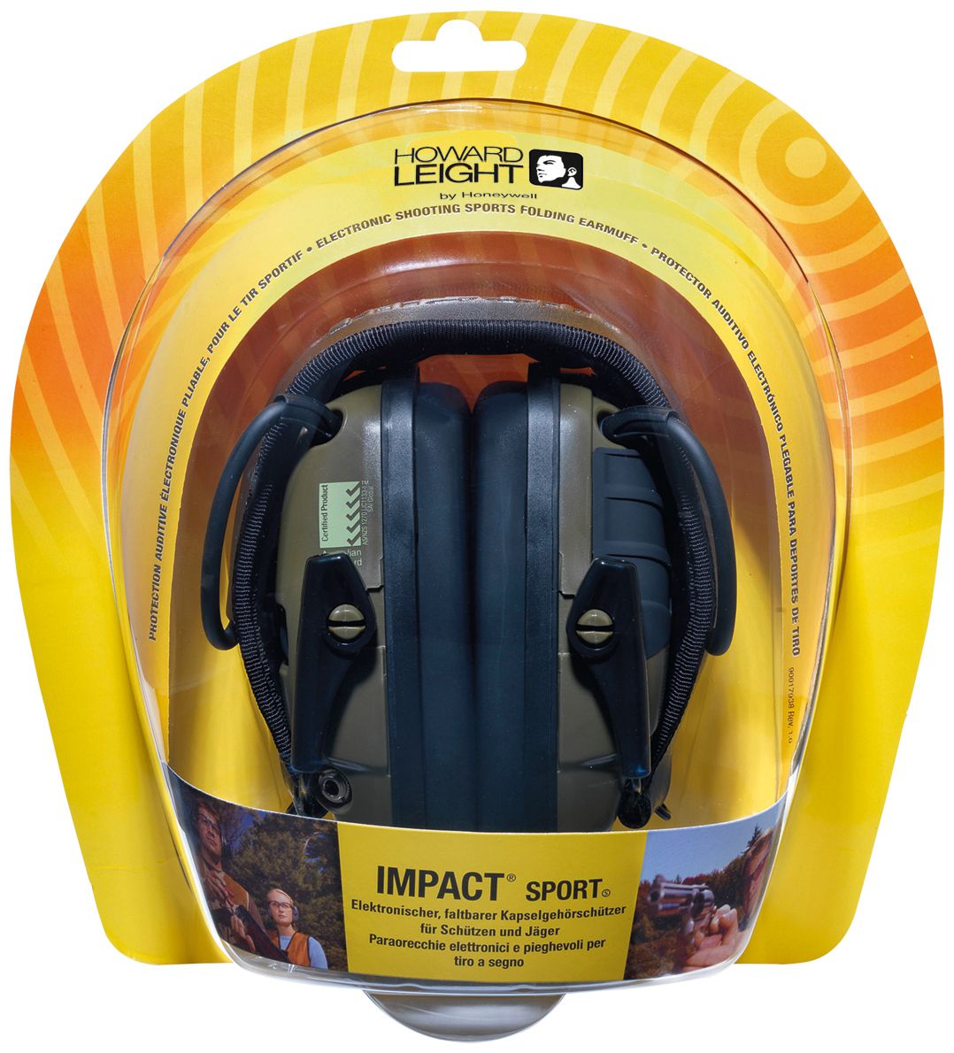 Howard Leight Impact Sports Electronic Earmuffs - Olive