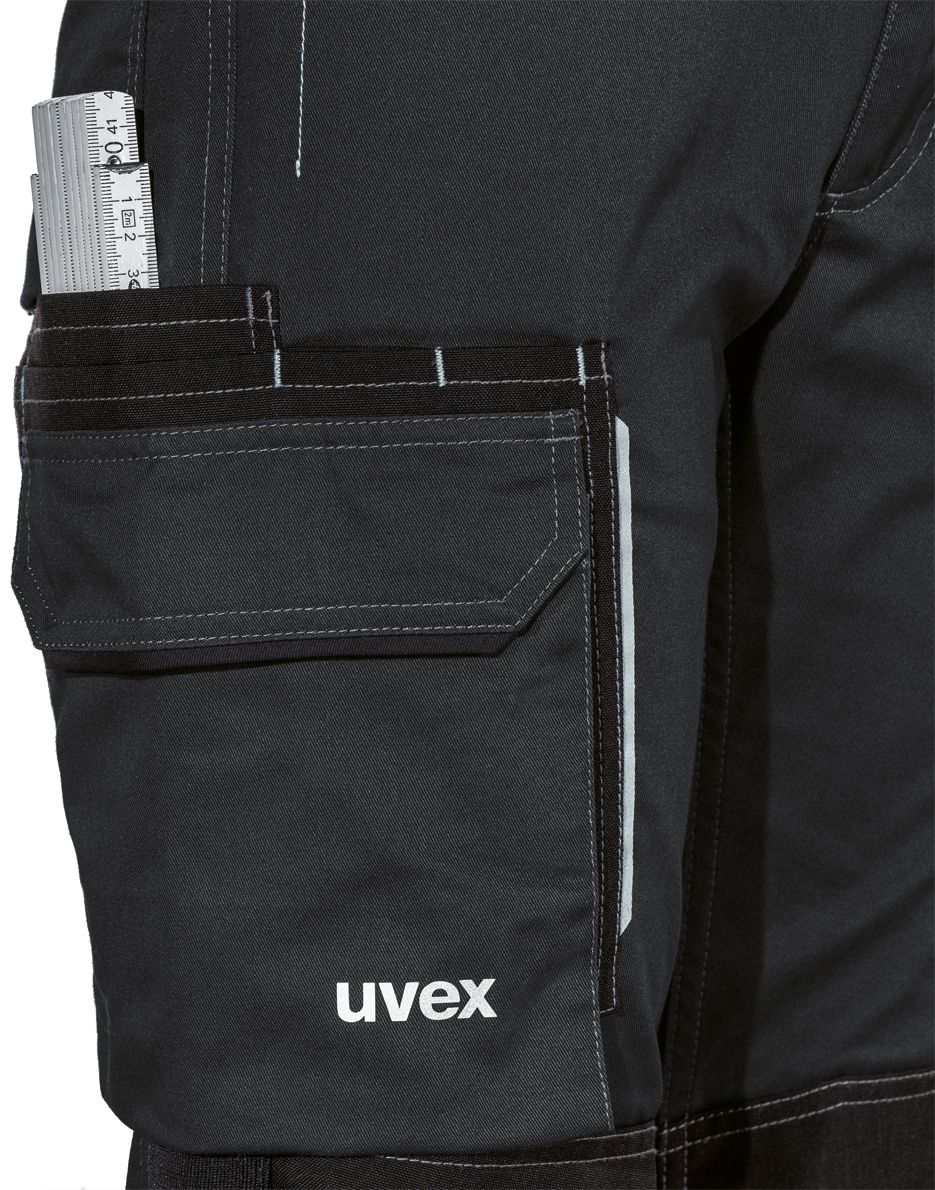 uvex tune-up Arbeitshose für Frauen - Cargo-Hose für die Arbeit - 35% Baumwolle - Schwarz - 50