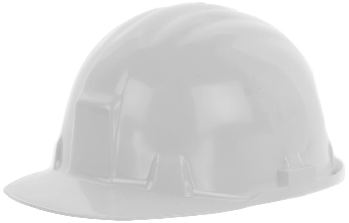REIS KASPE Bauhelm - Robuster Schutzhelm für Bau & Industrie - EN 397 - mit 6-Punkt-Aufhängung - Weiß