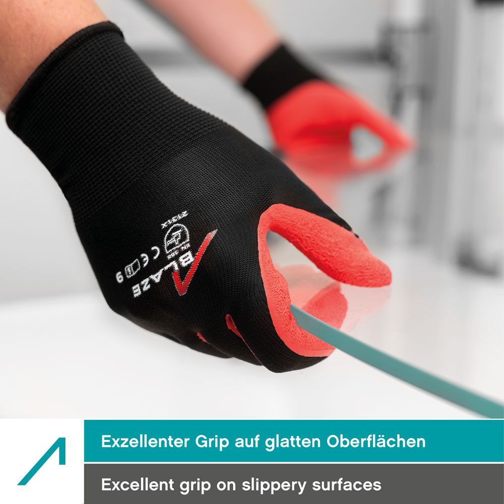 ACE Blaze Schutzhandschuhe für Handwerker - 10 Paar Arbeits-Handschuhe - für Baustelle & Werkstatt