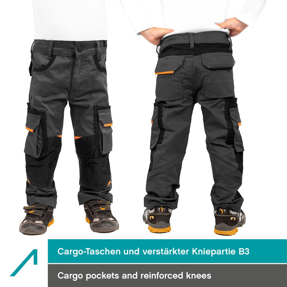 ACE Junior Kids Cargo Trousers - Work Trousers for Boys & Girls - Many  Pockets, Stretch Waistband & Elasticated Drawstring - 146/152 -   - Arbeitsschutz u.v.m. im Onlinehshop