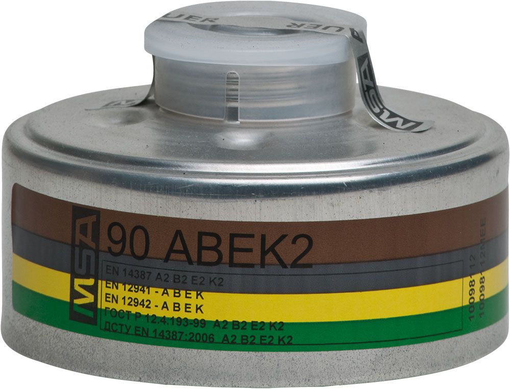 MSA Gas-Filter 90 ABEK2 - mit Rd40 Rundgewinde - Filterklasse ABEK2 (A2B2E2K2)