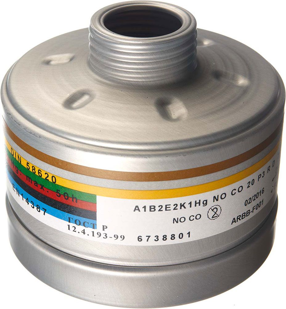 Dräger Respiratory Protection Combination Filter - Rd40 Connection - 1140 - A1B2E2K1 Hg NO P3 R D CO 20* (EN 148-1, EN 143, EN 14387)