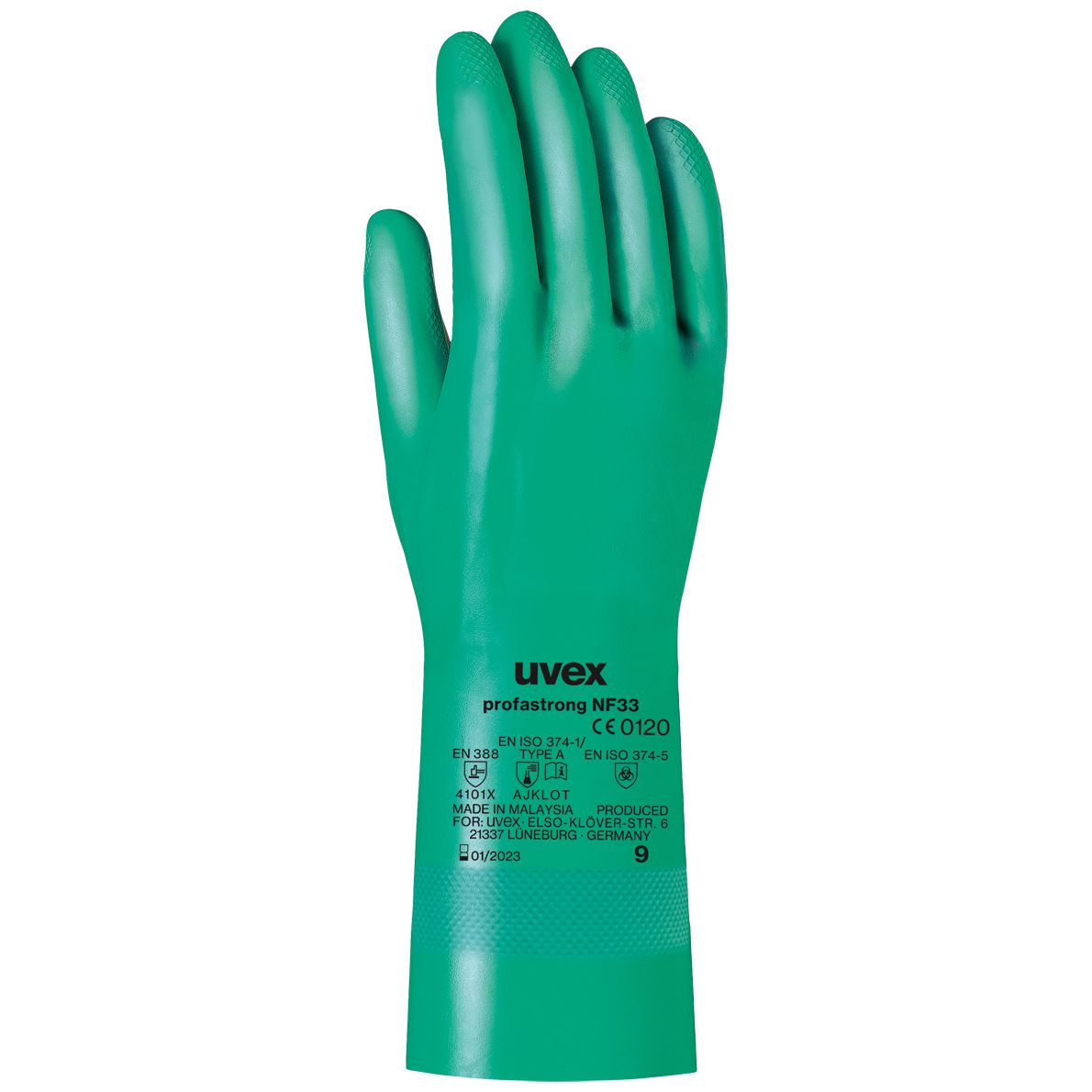 uvex profastrong NF33 Mehrweg-Chemikalienhandschuhe - Lange Schutzhandschuhe für Damen/Herren