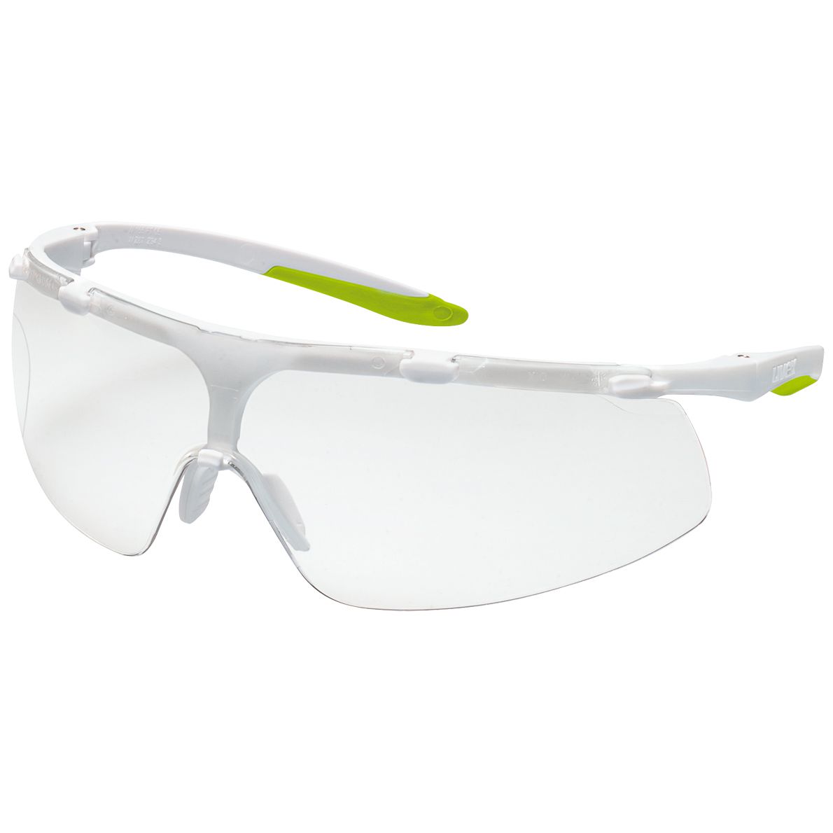 uvex super fit 9178 Schutzbrille - kratz- & beschlagfest dank supravision excellence - EN 166/170 - Weiß-Lime/Klar