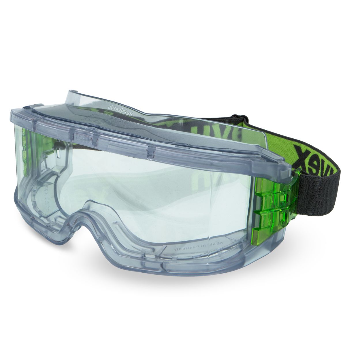 Uvex Vollsichtbrille 9301 ultravision, grün/grau, Scheibe: farblos, Schutz: 2-1,2
