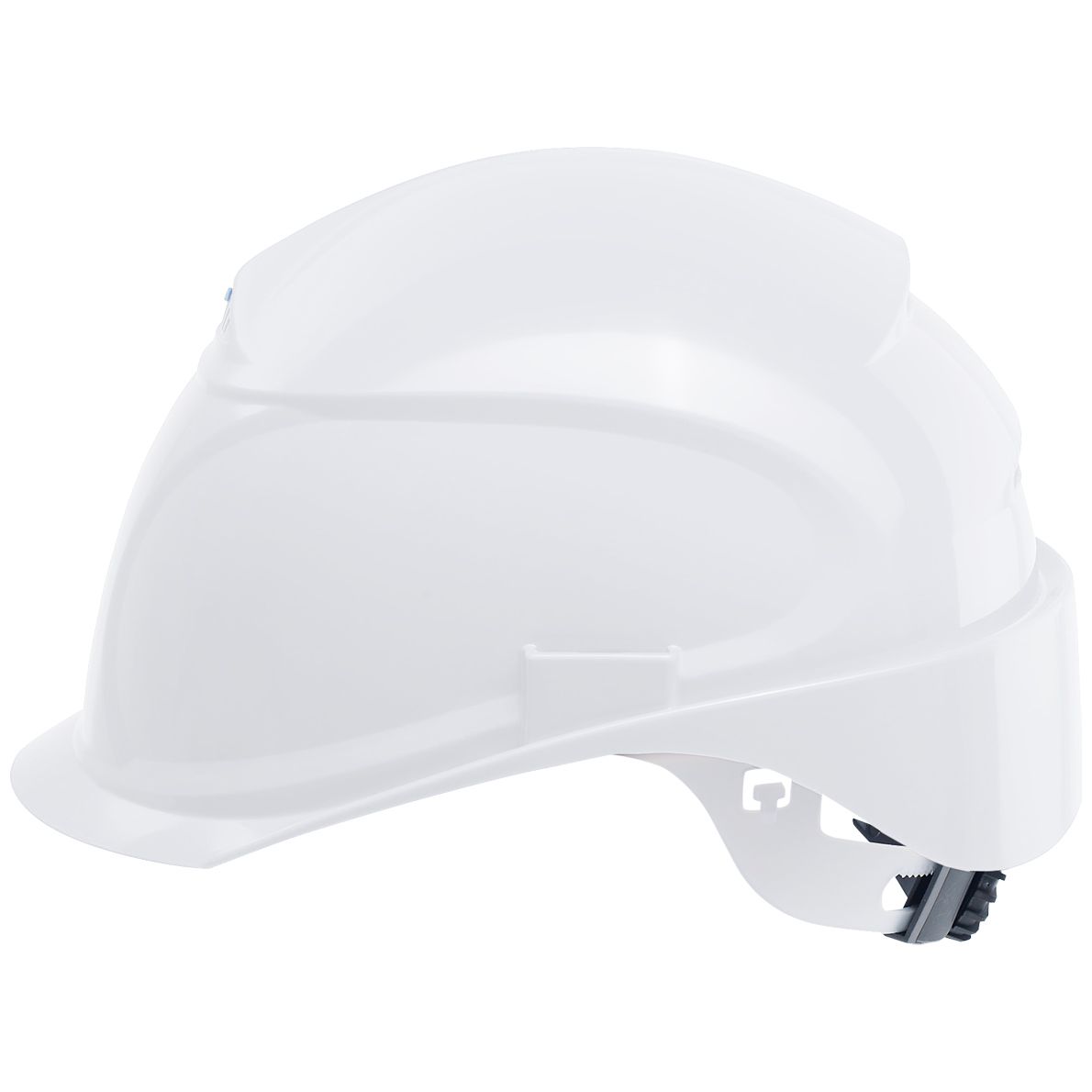 uvex airwing B-S-WR construction helmet - robust safety helmet for construction & industry - EN 397 - short peak & twist closure - white