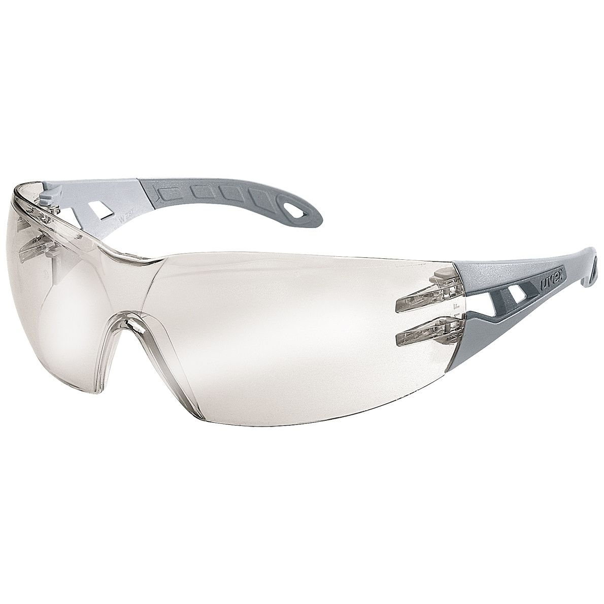 uvex pheos Silberspiegel Arbeitsbrille - EN 166 & 172 - Hellgrau/Silberspiegel - schmal