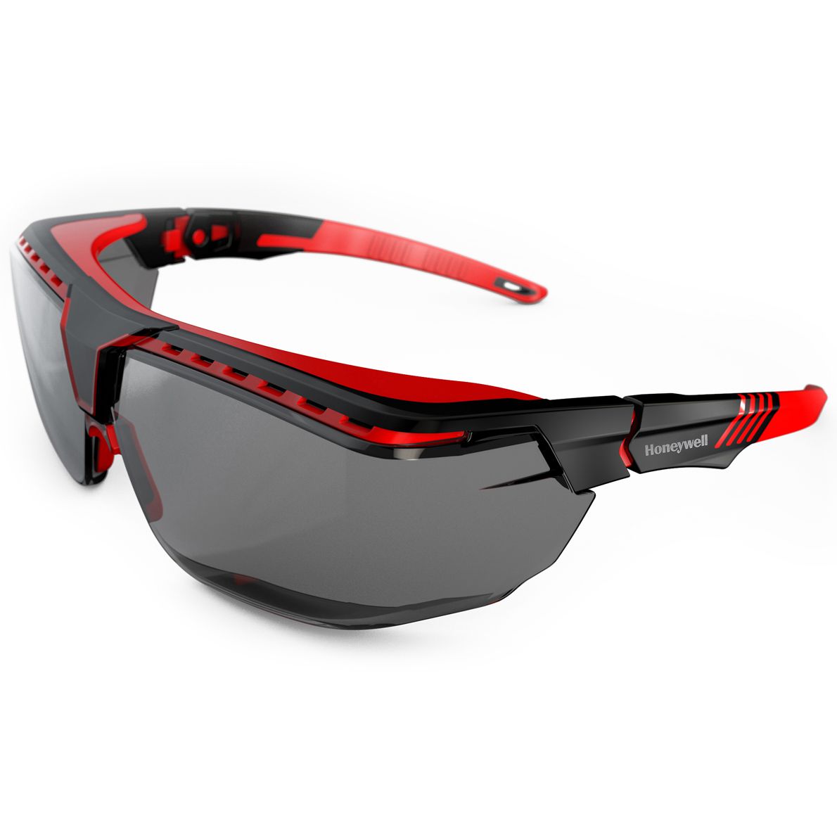 Honeywell Avatar OTG Schutzbrille - für Brillenträger - kratzfest beschichtet - EN 166 - Schwarz-Rot/Getönt