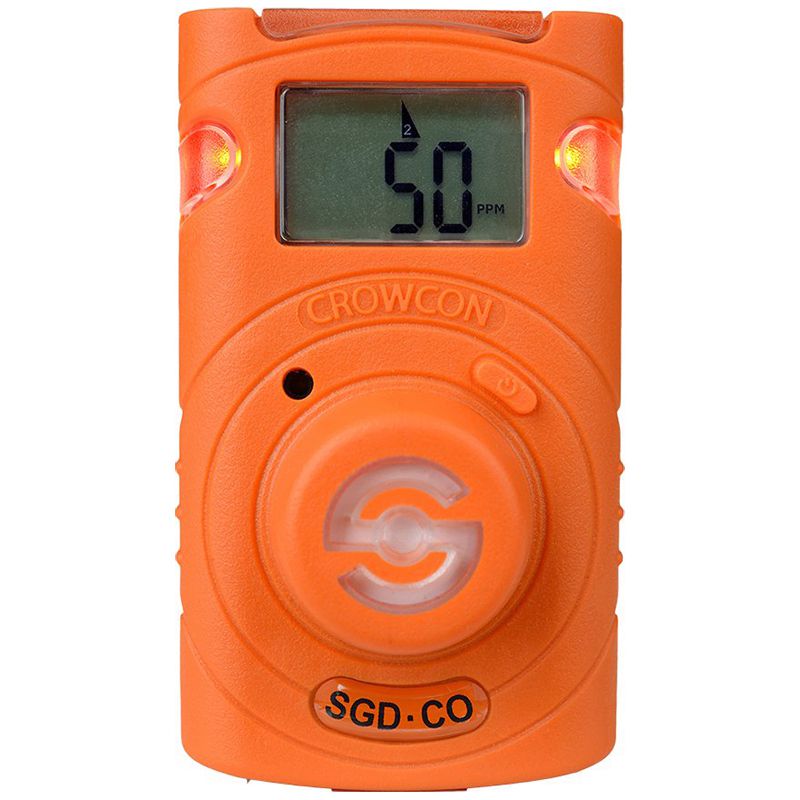 Crowcon Clip SGD Ein-Gaswarngerät - mit CO-Sensor (0-300 ppm) - A1=25 ppm / A2=50 ppm - 2 Jahre Laufzeit