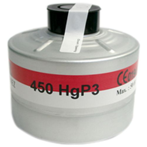 Honeywell Atemschutzfilter mit Aluminiumgehäuse, RD 40 - Anschluss, Typ Hg P3