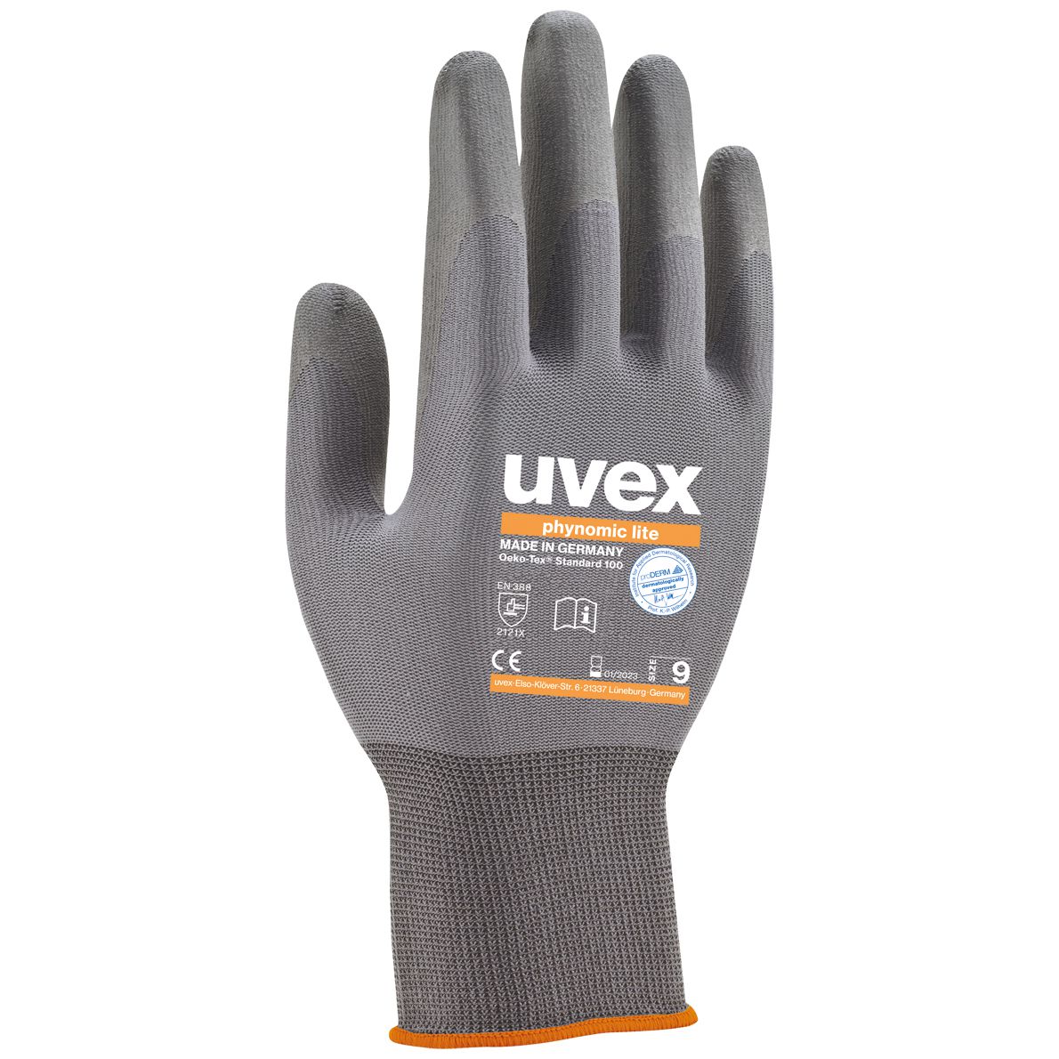 1 pair of uvex phynomic lite assembly gloves - work gloves according to EN 388