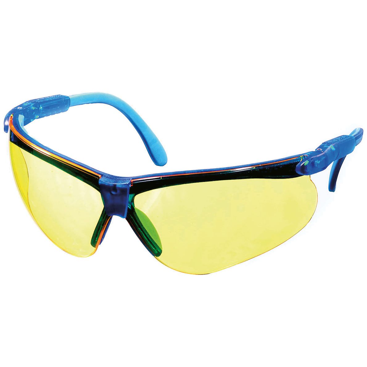 MSA Perspecta 010 Schutzbrille - kratz- & beschlagfest dank Sightgard-Beschichtung - EN 166/170 - Blau/Gelb