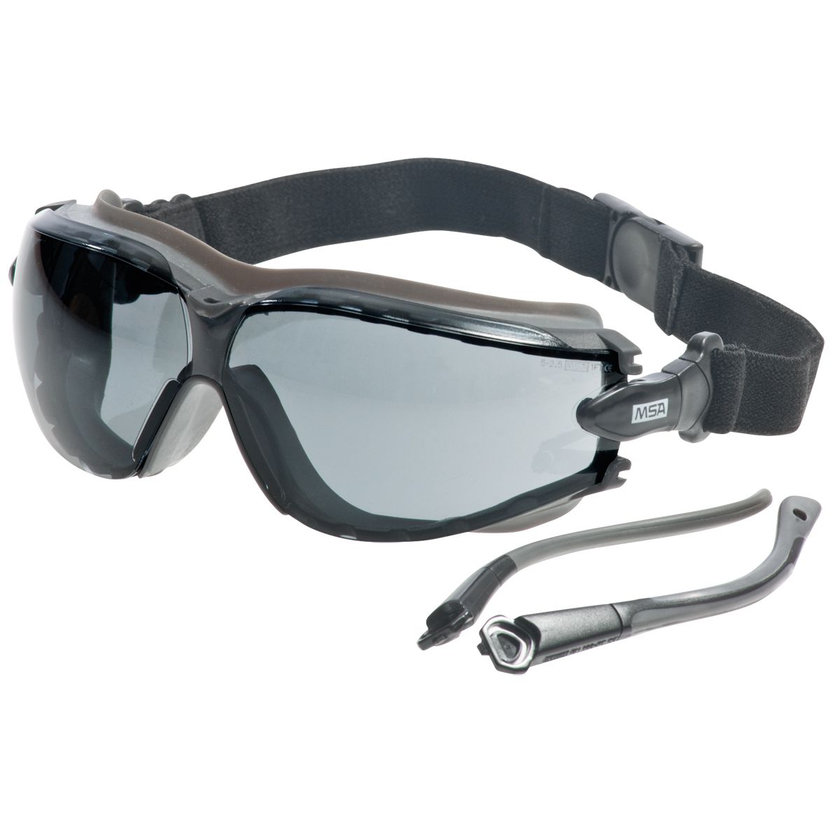 MSA Altimeter full view safety goggles - for spectacle wearers - scratch & fog resistant - EN 166 - black/tinted